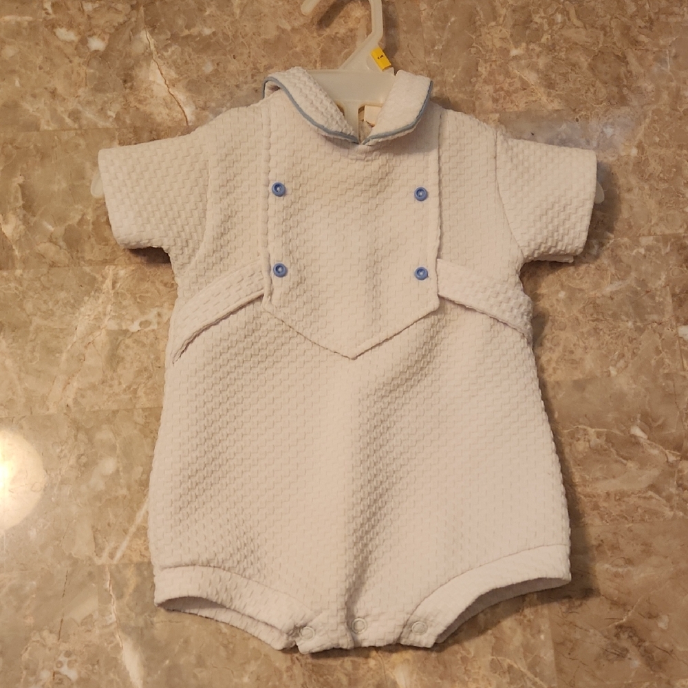 Carter's Vintage Light Blue Textured One Piece